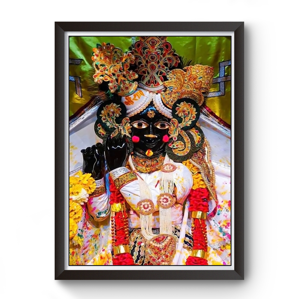 Banke Bihari Ji Wooden Photo Frame