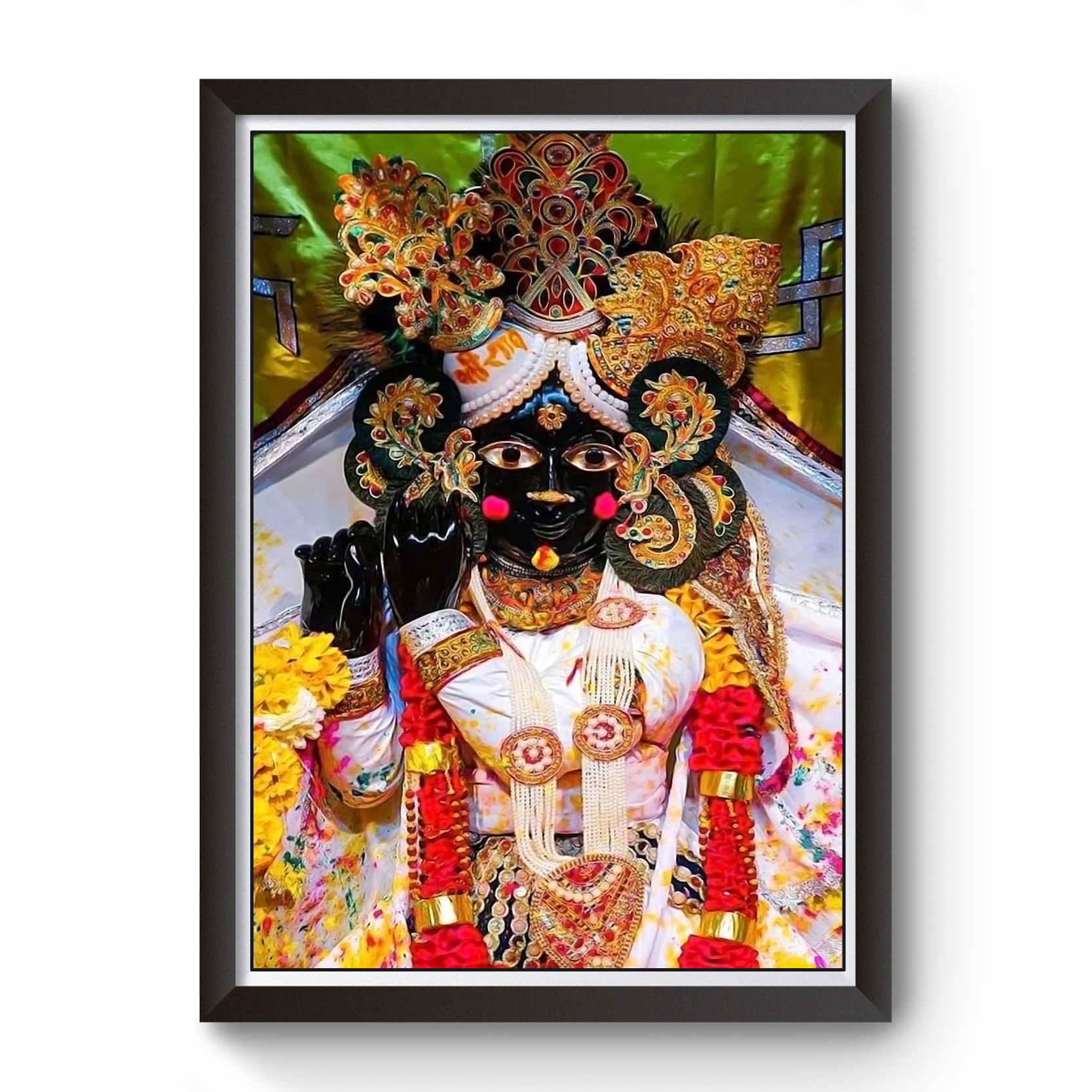 Banke Bihari Ji Wooden Photo Frame