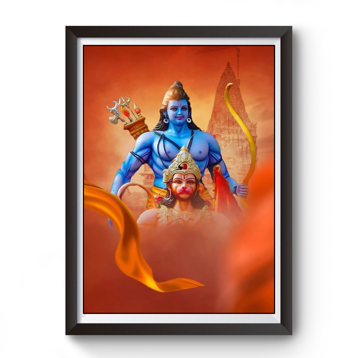 Shri Ram Bhakt Hanuman Wooden photo frame