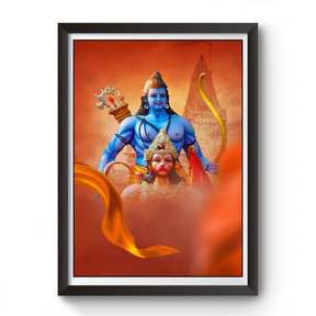 Shri Ram Bhakt Hanuman Wooden photo frame