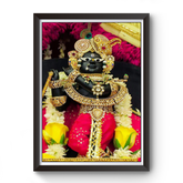 Shri Radha Raman Thakurji Black Wooden Photo Frame