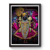 Shrinathji Nathdwara Black Wooden Photo Frame