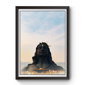 Lord Adiyogi Mahadev Black Wooden Photo Frame