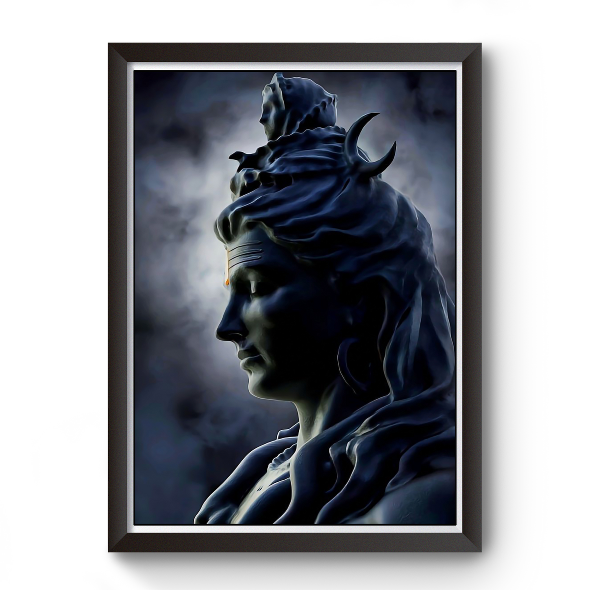 Lord Mahadev Black Wooden Photo Frame