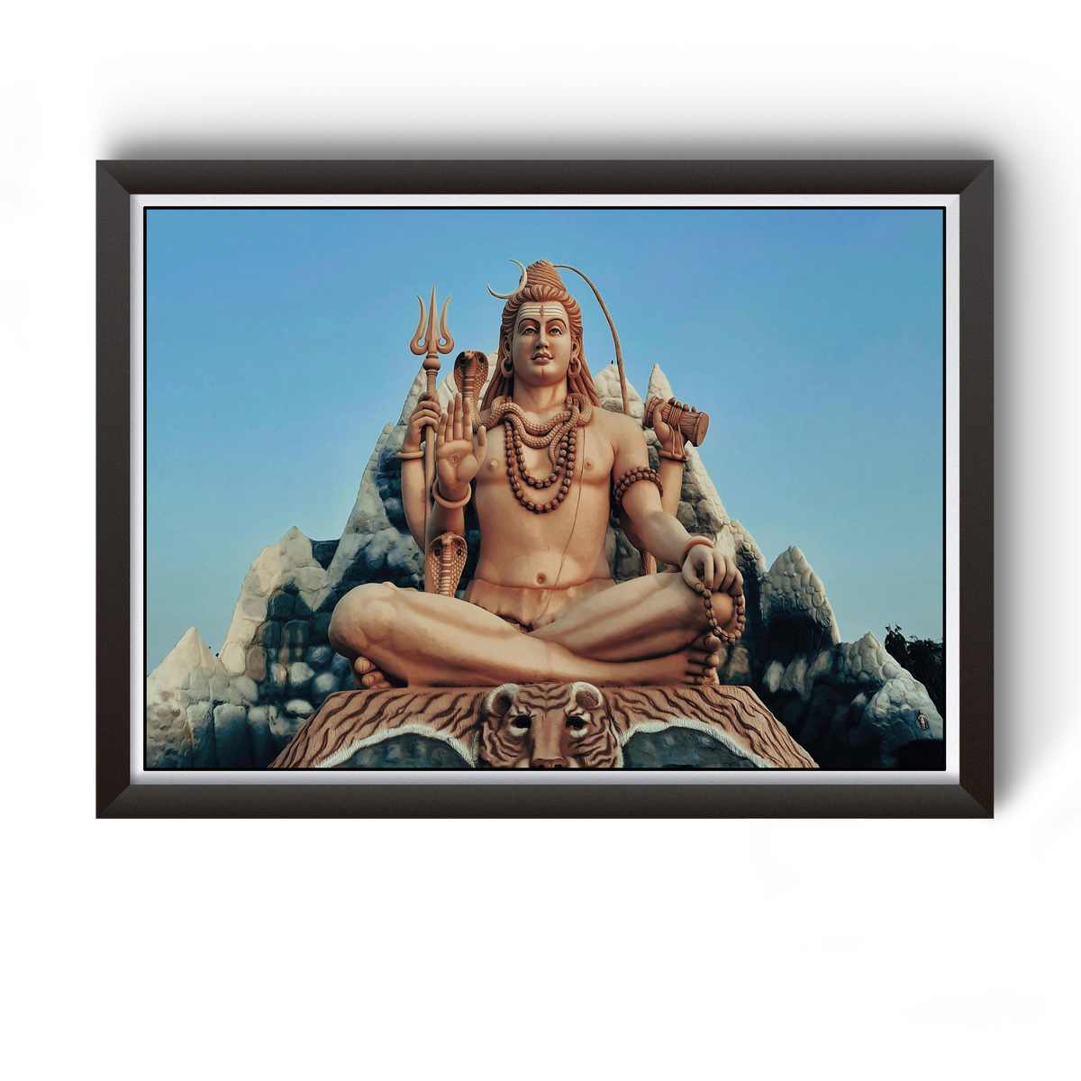 Lord Mahadev Black Wooden Photo Frame