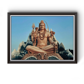 Lord Mahadev Black Wooden Photo Frame