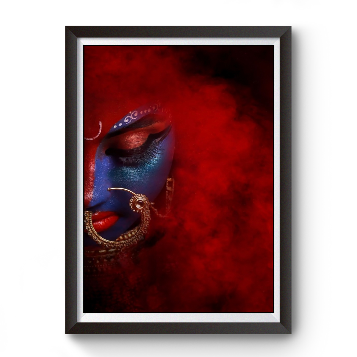 Maa Kali Black Wooden Photo frame