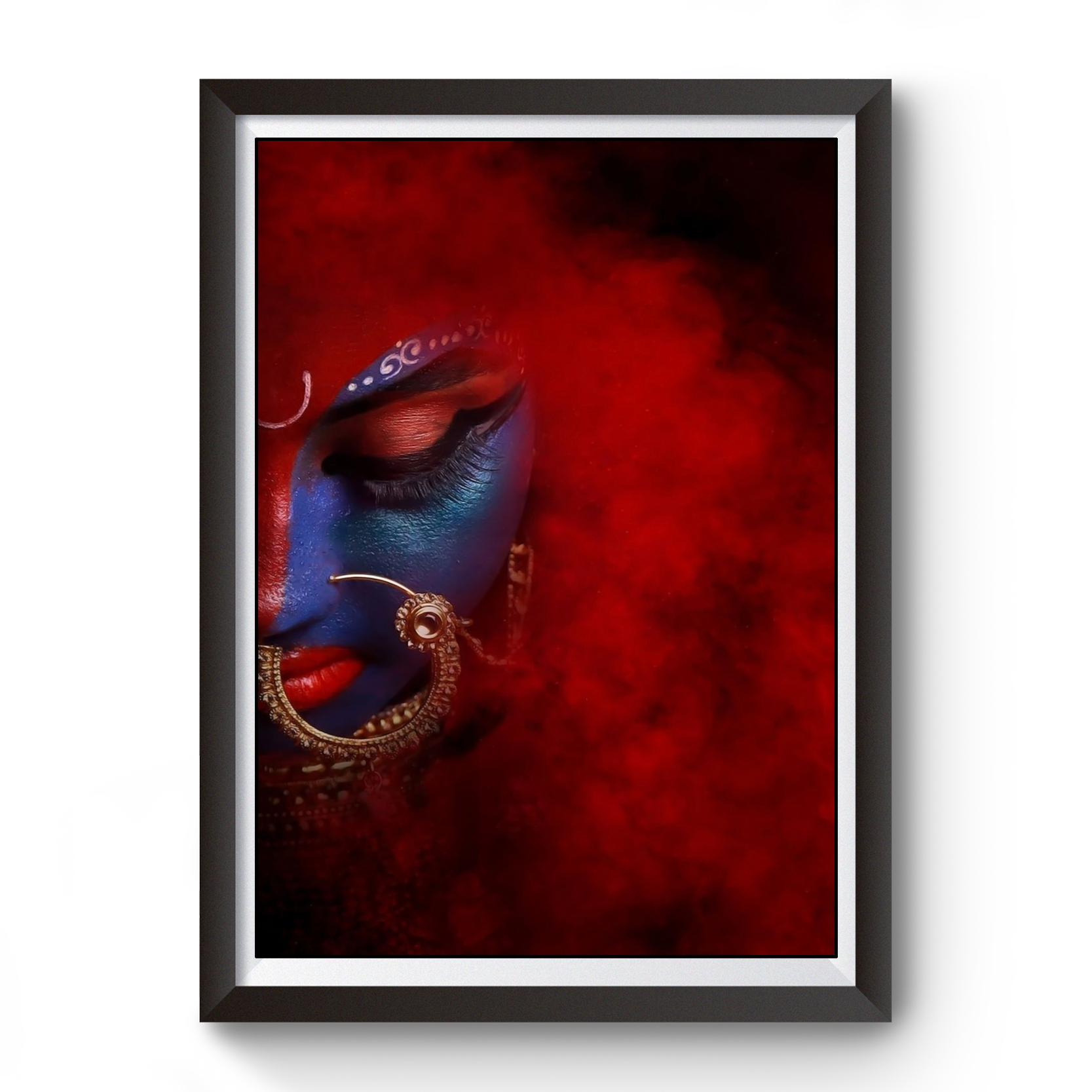 Maa Kali Black Wooden Photo frame