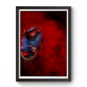 Maa Kali Black Wooden Photo frame