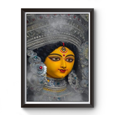 Maa Durga Black Wooden Photo Frame