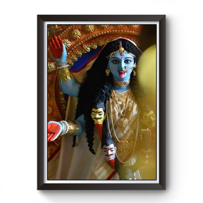 Maa Kali Black Wooden Photo frame