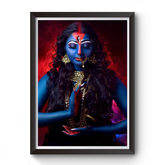 Maa Kali Black Wooden Photo frame