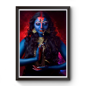 Maa Kali Black Wooden Photo frame