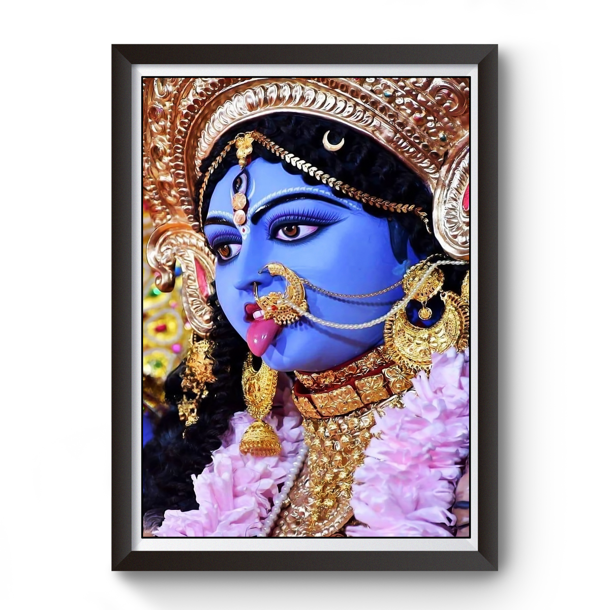 Maa Kali Black Wooden Photo frame