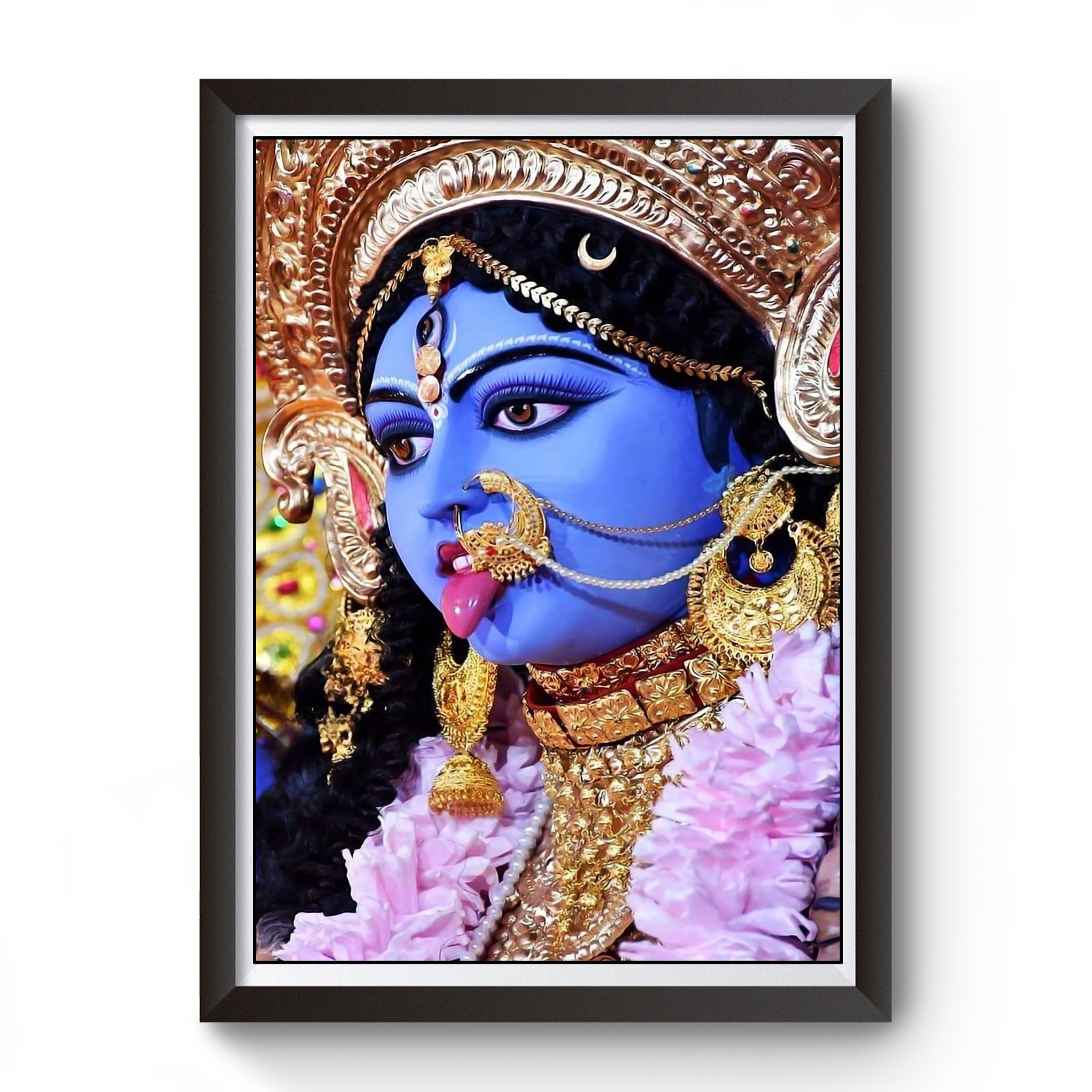 Maa Kali Black Wooden Photo frame