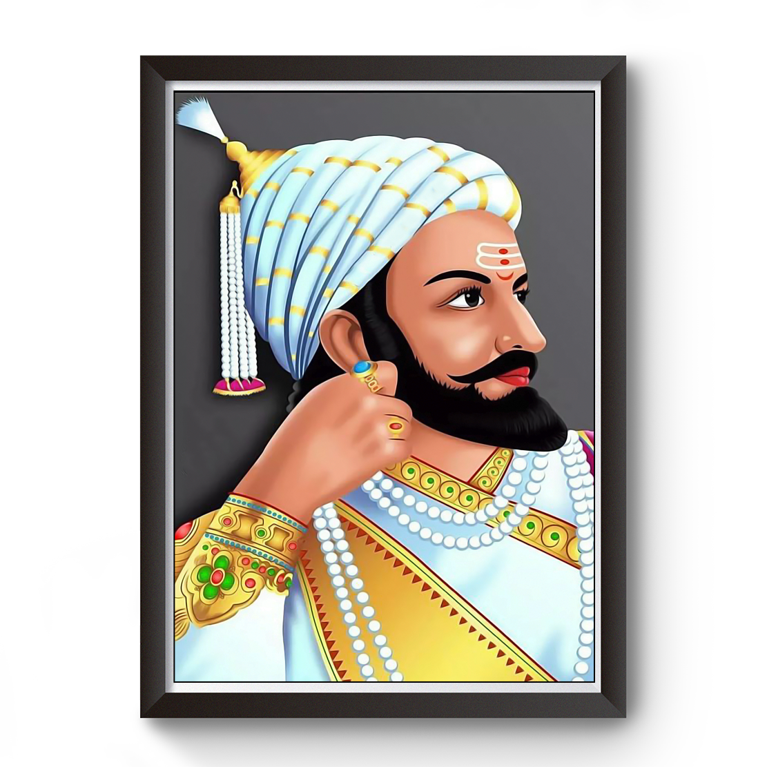 Shivaji Maharaj Full HD Digital Print Photo Frame