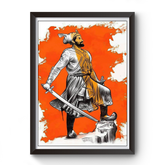 Shivaji Raje Artistic Black Wooden Photo Frame