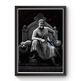 Black And White Shivaji Raje BLack Wooden Photo Frame