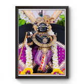 Vrundavan Shree Radha Raman Thakurji Wooden Photo Frame