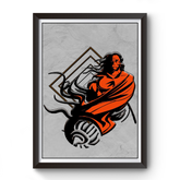 Artistic Lord Hanuman wooden photo frame