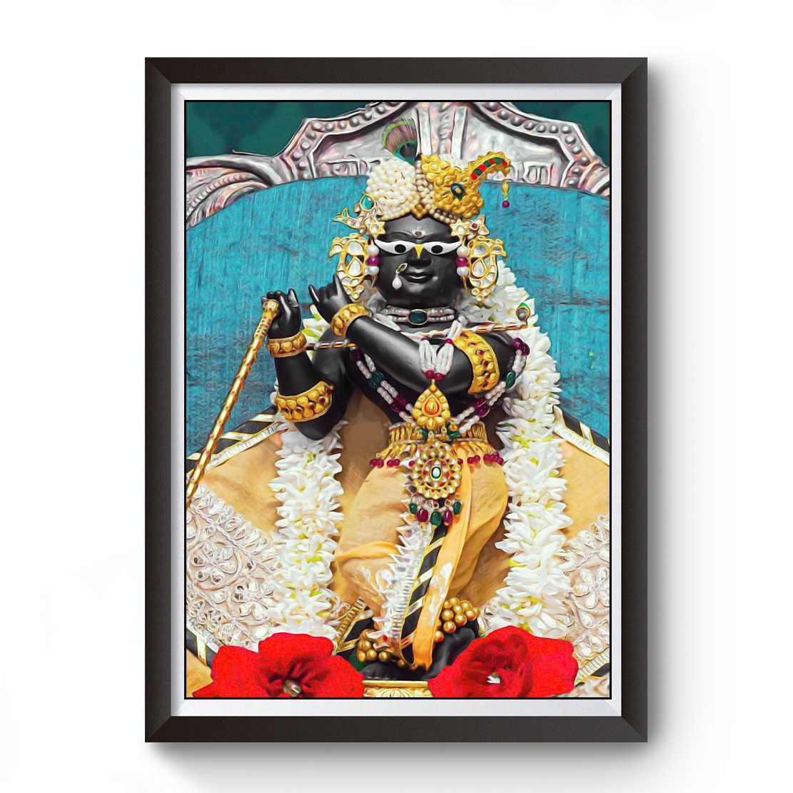 Pyaro Radha Raman Thakurji Wooden Photo Frame