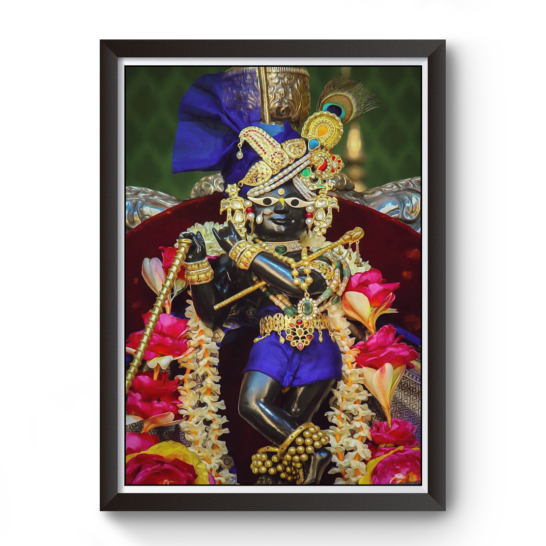 Pyaro Radha Raman Thakurji Wooden Photo Frame