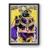 Radha Raman Thakurji Black Wooden Photo Frame