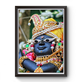 Radha Raman Thakurji Black Wooden Photo Frame