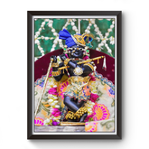 Radha Raman Thakurji Black Wooden Photo Frame