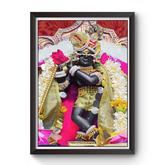 Radha Raman Thakurji Black Wooden Photo Frame