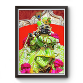 Vrundavan Shree Radha Raman Thakurji Wooden Photo Frame