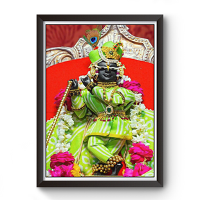 Vrundavan Shree Radha Raman Thakurji Wooden Photo Frame