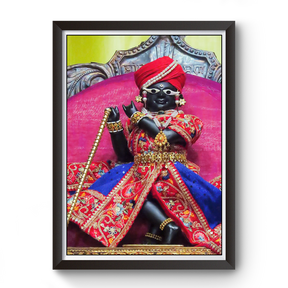 Vrundavan Shree Radha Raman Thakurji Wooden Photo Frame