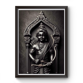 Ayodhya Ram Lalla High Quality AI Generated Wooden Photo Frame