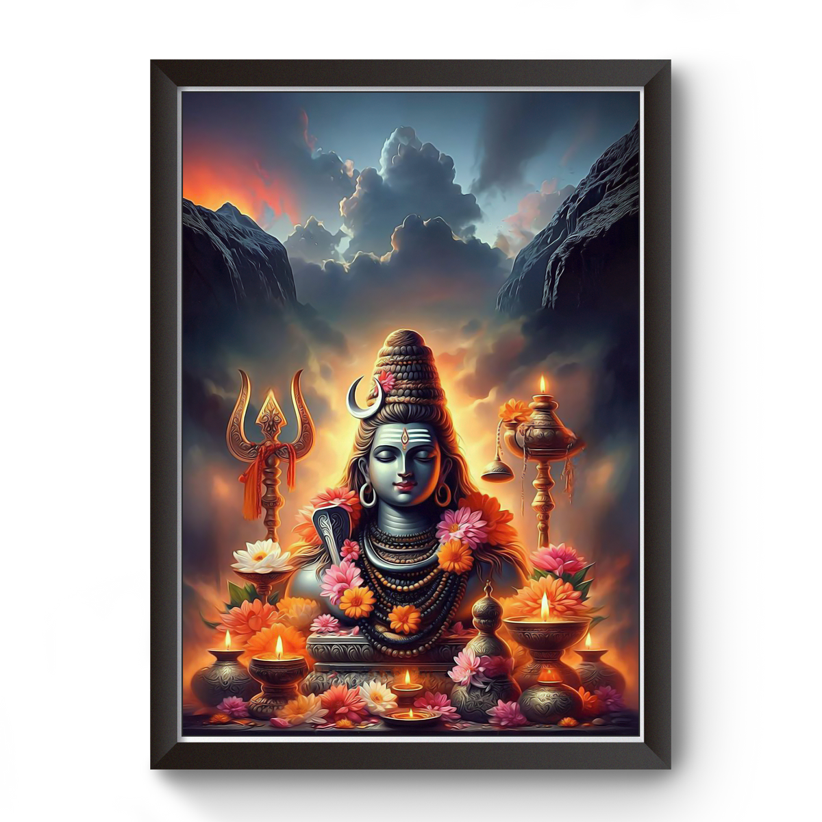 Mahadev Wooden Art Wall Picture Frame