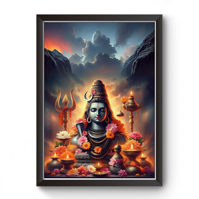 Mahadev Wooden Art Wall Picture Frame