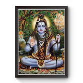 Divine Frames - Mahadev Black Wooden Picture Frame Wall Art