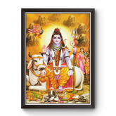 Divine Frames - Mahadev Black Wooden Picture Frame Wall Art