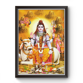 Divine Frames - Mahadev Black Wooden Picture Frame Wall Art