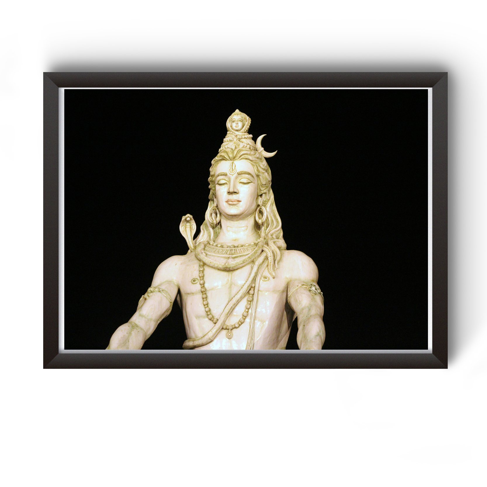 Divine Frames - Mahadev Black Wooden Picture Frame Wall Art