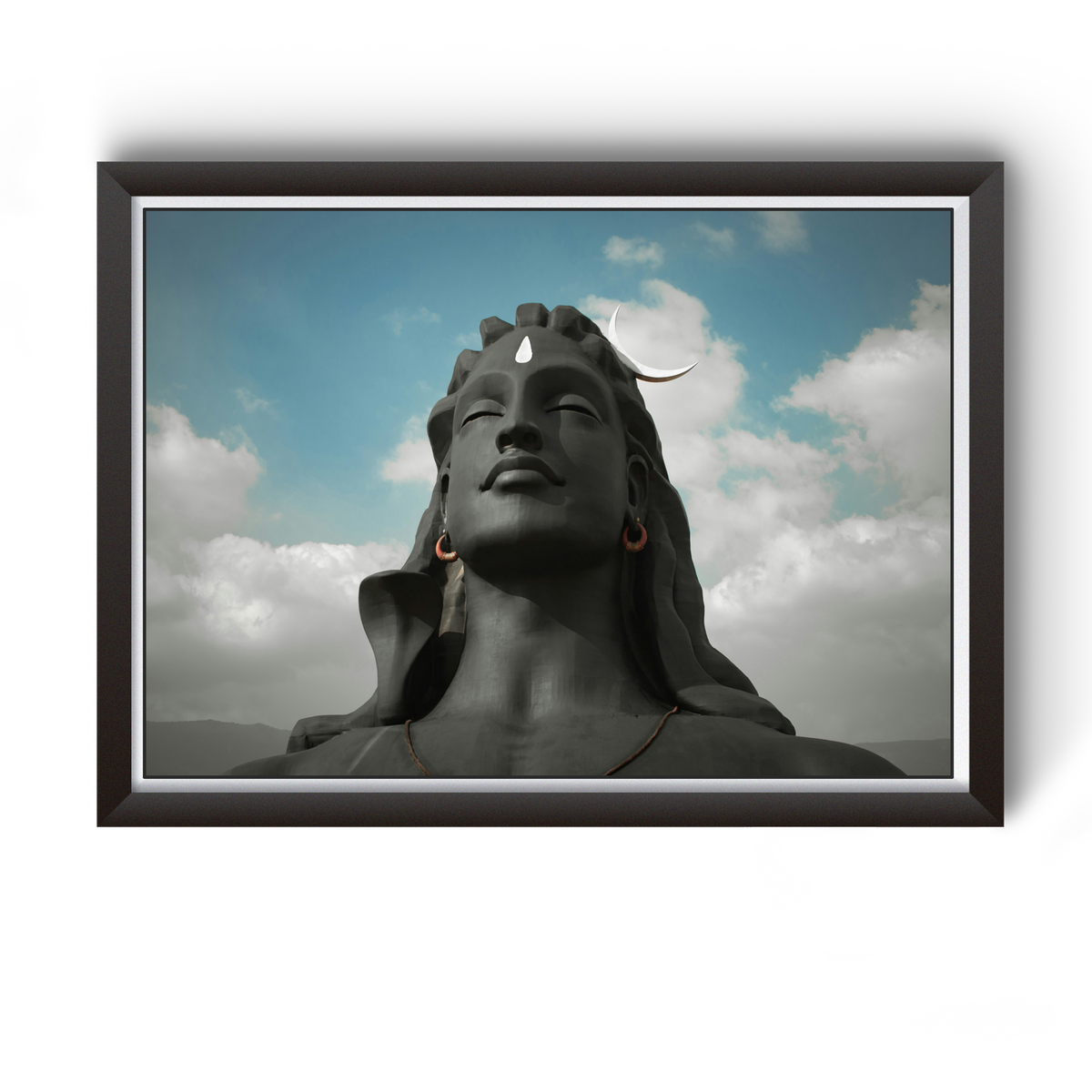 Adiyogi Wall Art Black Wooden Photo Frame