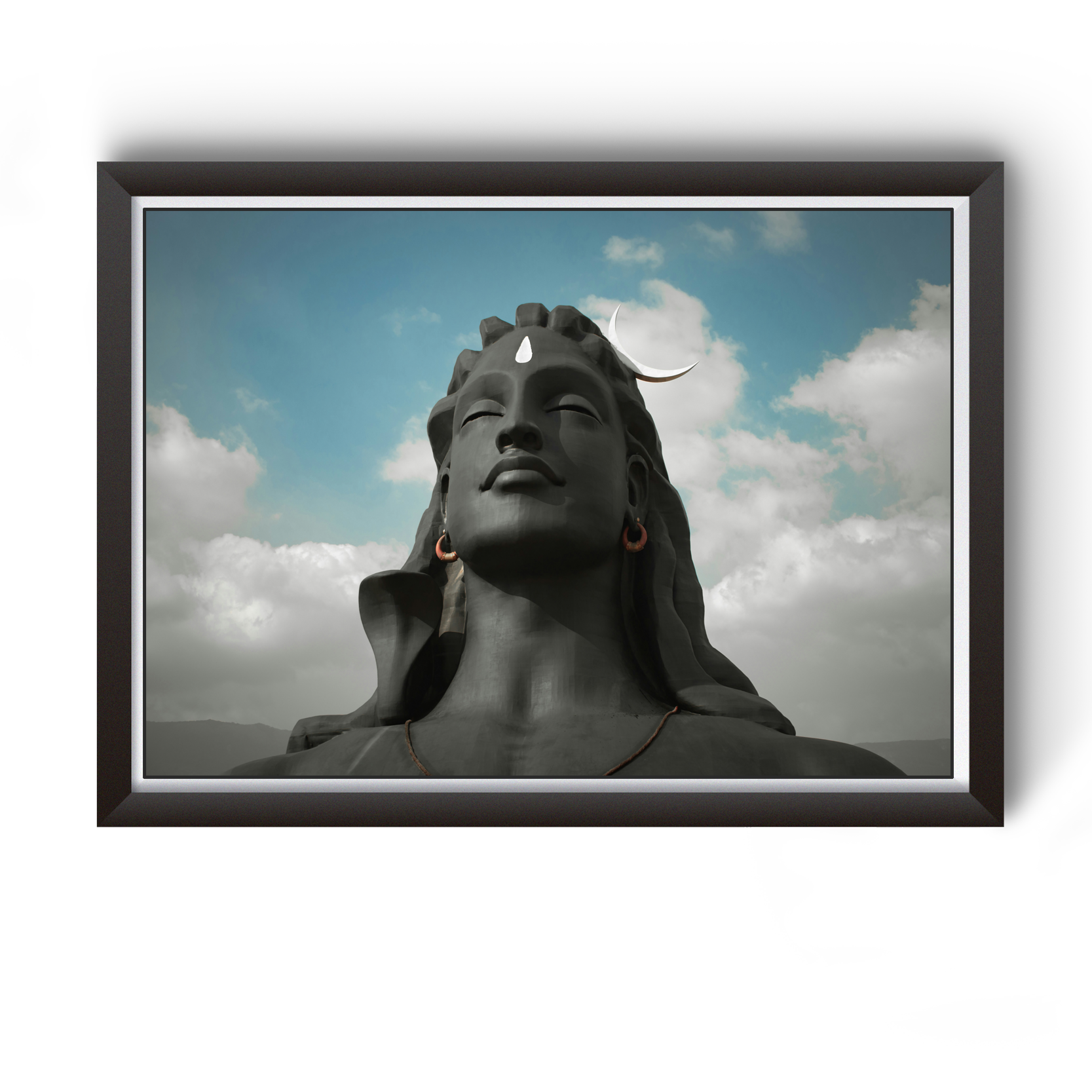 Adiyogi Wall Art Black Wooden Photo Frame