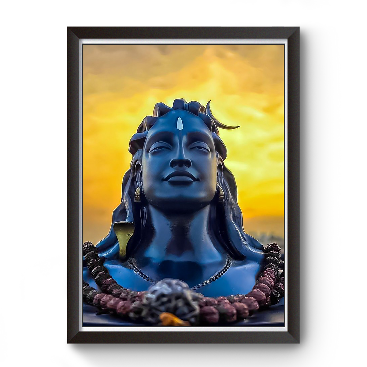 Divine Frames - Adiyogi Wall Art Black wooden Frame