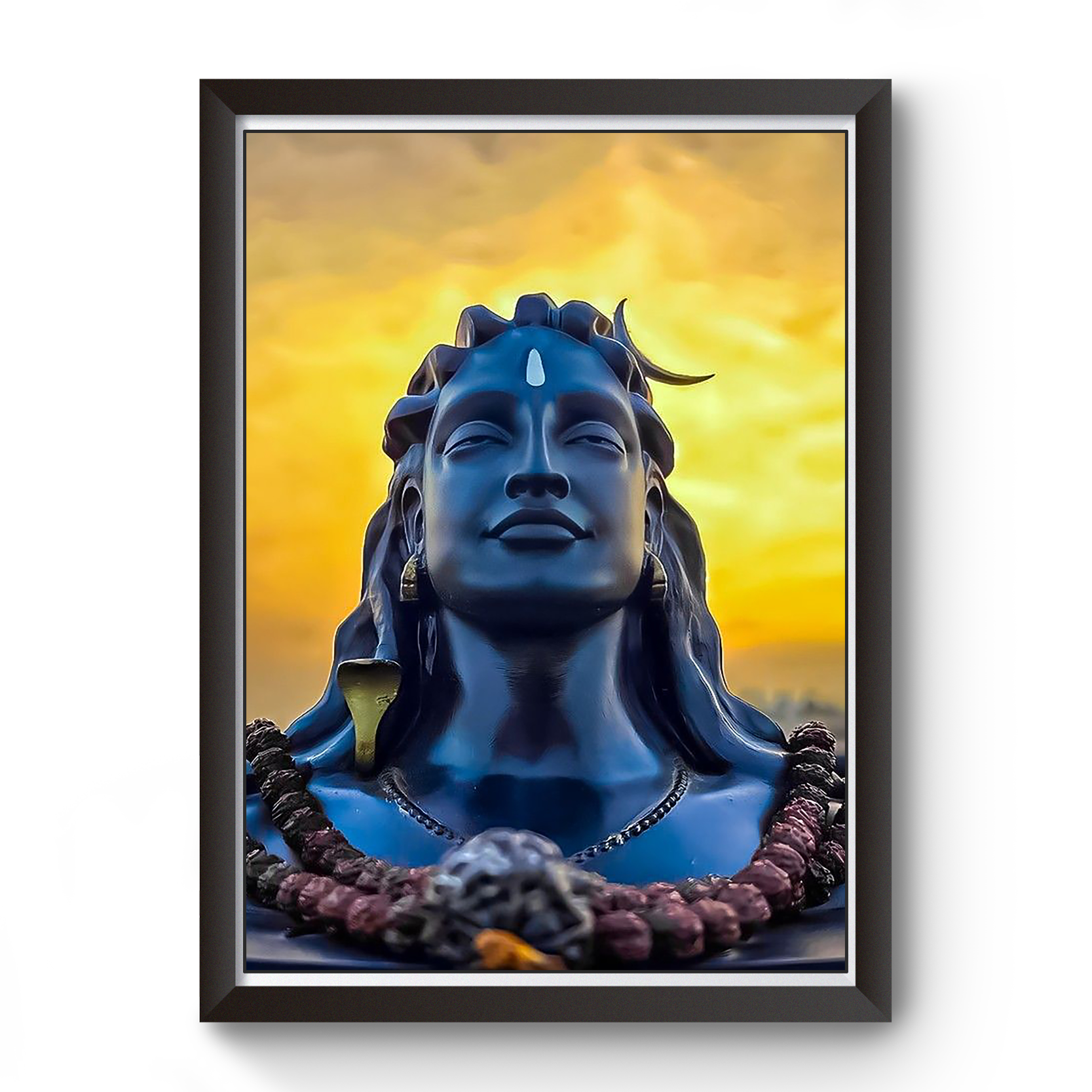 Divine Frames - Adiyogi Wall Art Black wooden Frame