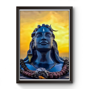 Divine Frames - Adiyogi Wall Art Black wooden Frame