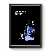 divine frames - Om Namah Shivay Mahadev black Wooden Frame