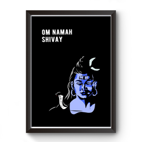 divine frames - Om Namah Shivay Mahadev black Wooden Frame