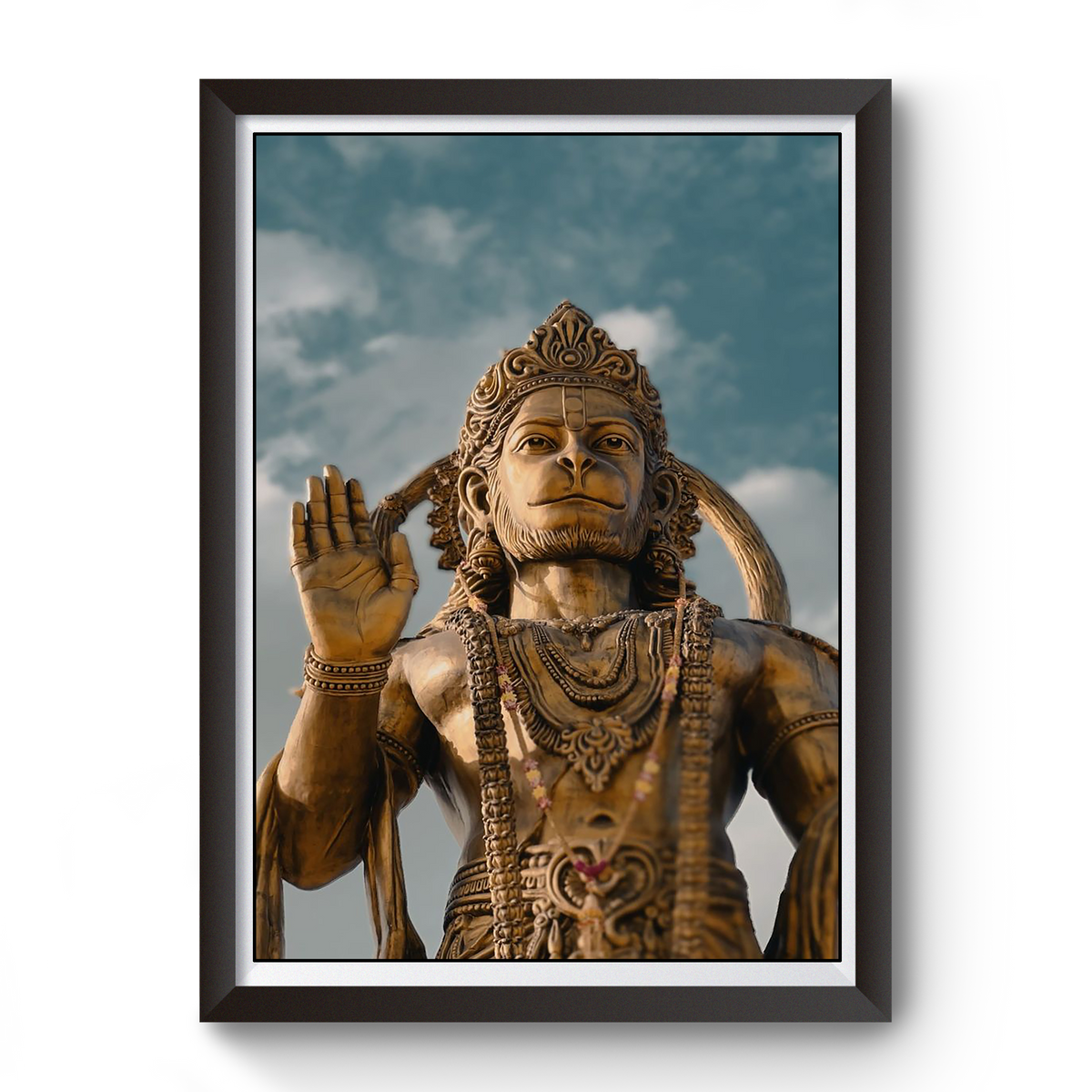 Sarangpur Hanuman Dada black wooden photo frame