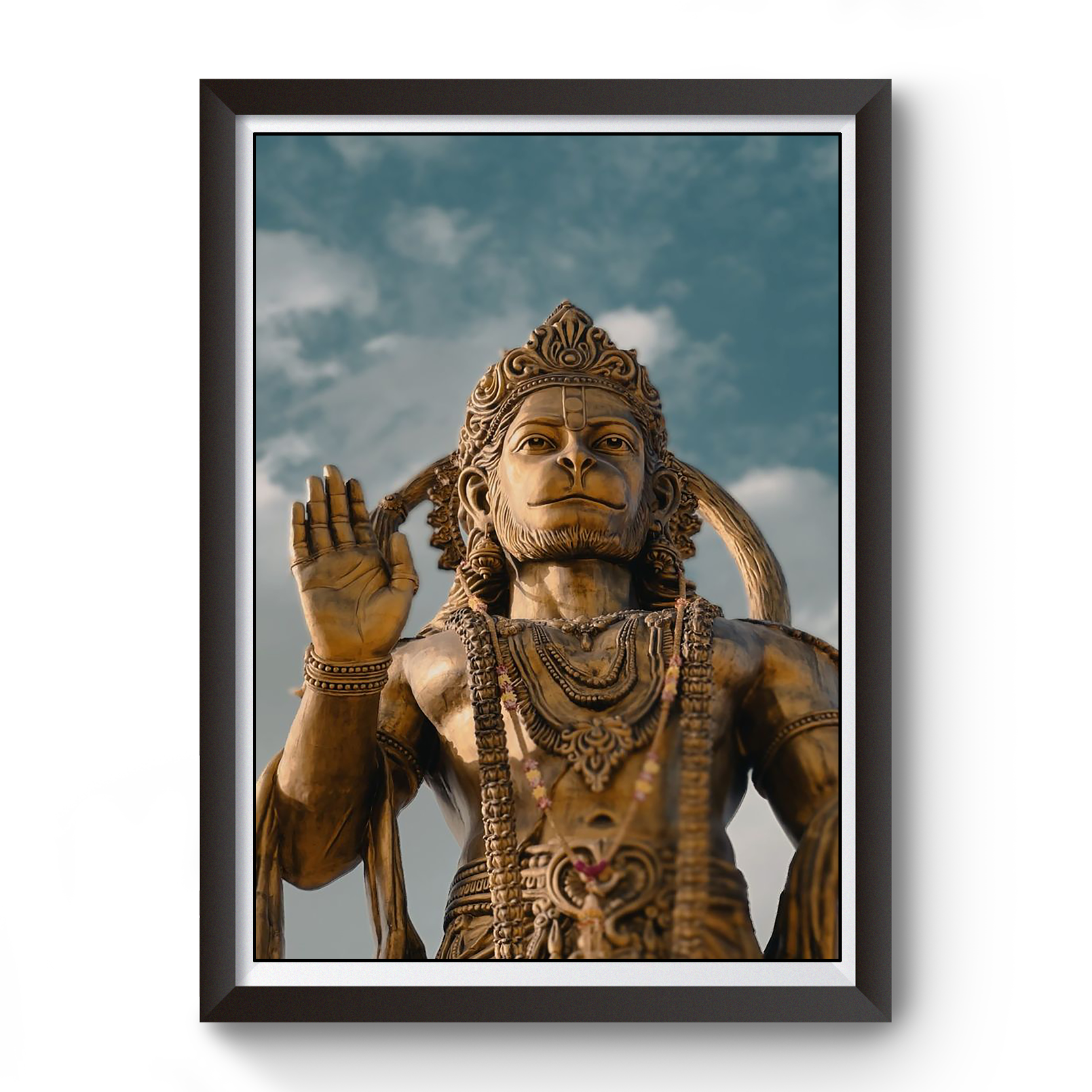 Sarangpur Hanuman Dada black wooden photo frame