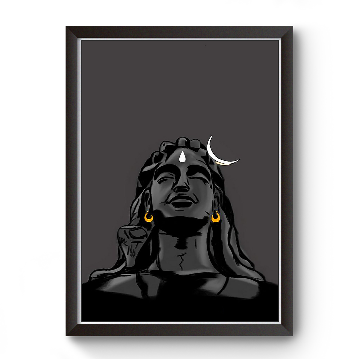 Divine Frames - Adiyogi Artistic Wall Art Wooden picture Frame